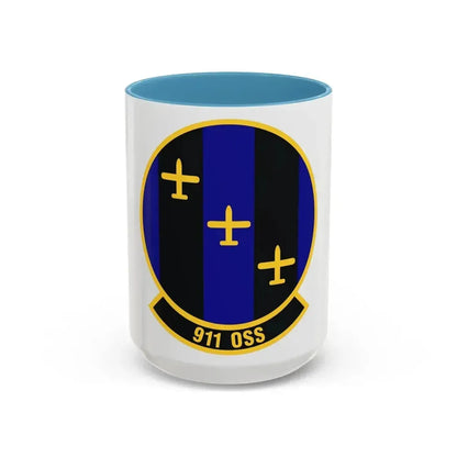911th Operations Support Squadron (U.S. Air Force) Accent Coffee Mug 15oz Light Blue - Go Mug Yourself