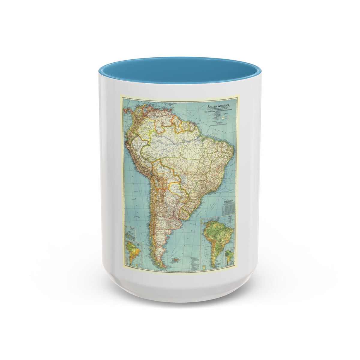 South America (1942) (Map) Accent Coffee Mug