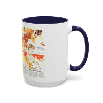 Middle East - Two Centuries of Conflict (1980) (Map) Accent Coffee Mug