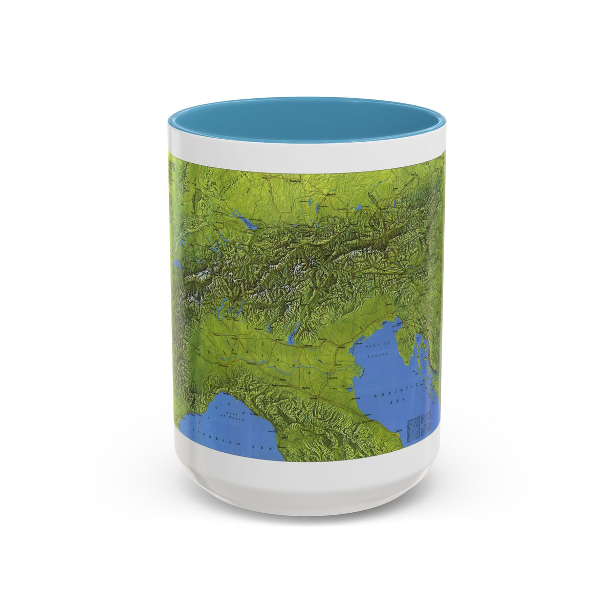 Alps, The (1985) (Map) Accent Coffee Mug