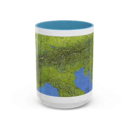 Alps, The (1985) (Map) Accent Coffee Mug