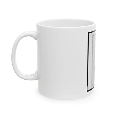 B. F. Sceva, Lt. Col., 10th N.Y. Cavalry Regiment, Head-And-Shoulders Portrait, Facing Right (U.S. Civil War) White Coffee Mug
