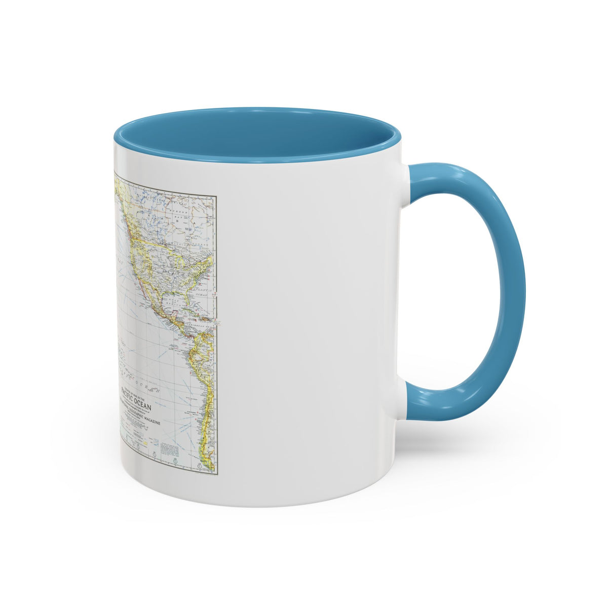 Pacific Ocean - Theater of War (1942) (Map) Accent Coffee Mug