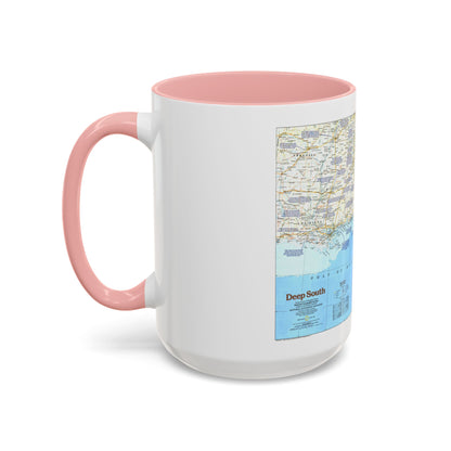 USA - Deep South 1 (1983) (Map) Accent Coffee Mug