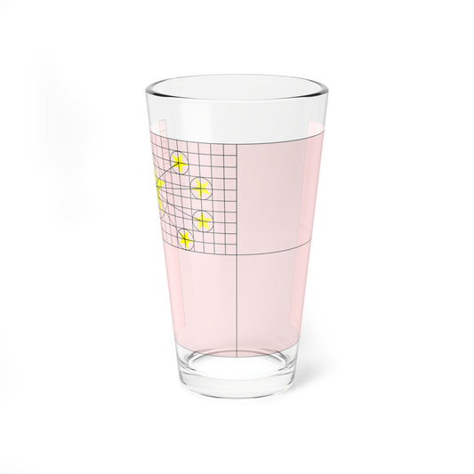Construction sheet of Flag of the Peoples Republic of China (China) Pint Glass 16oz