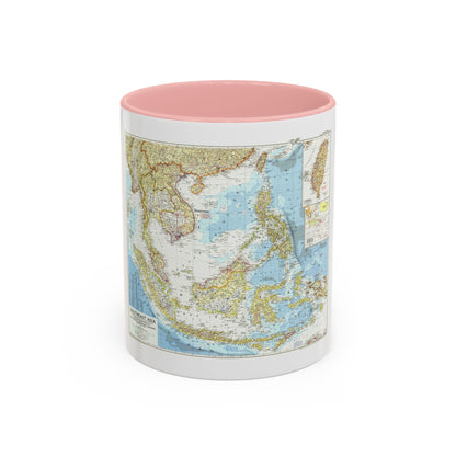 Asia - Southeast (1955) (Map) Accent Coffee Mug