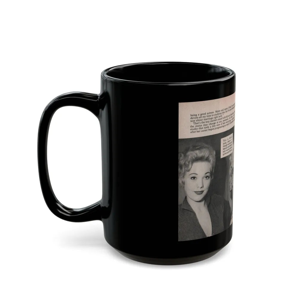 Kim Novak #160 - Scanned Mag. 66 Photos 1 (Vintage Female Icon) Black Coffee Mug-Go Mug Yourself