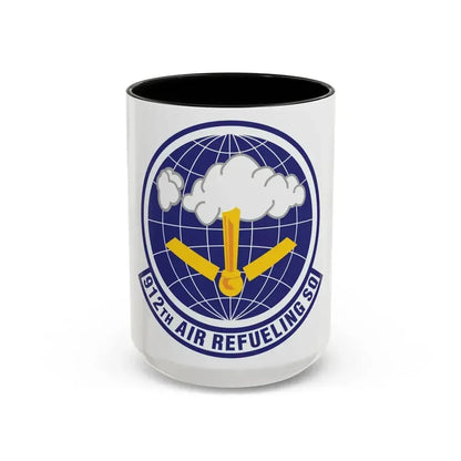 912th Air Refueling Squadron (U.S. Air Force) Accent Coffee Mug 15oz Black - Go Mug Yourself