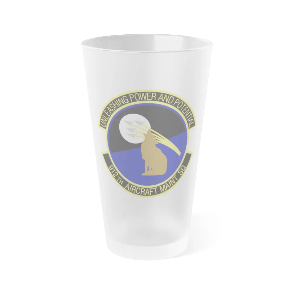 912th Aircraft Maintenance Squadron (U.S. Air Force) Frosted Pint Glass 16oz-16oz-Frosted-Go Mug Yourself