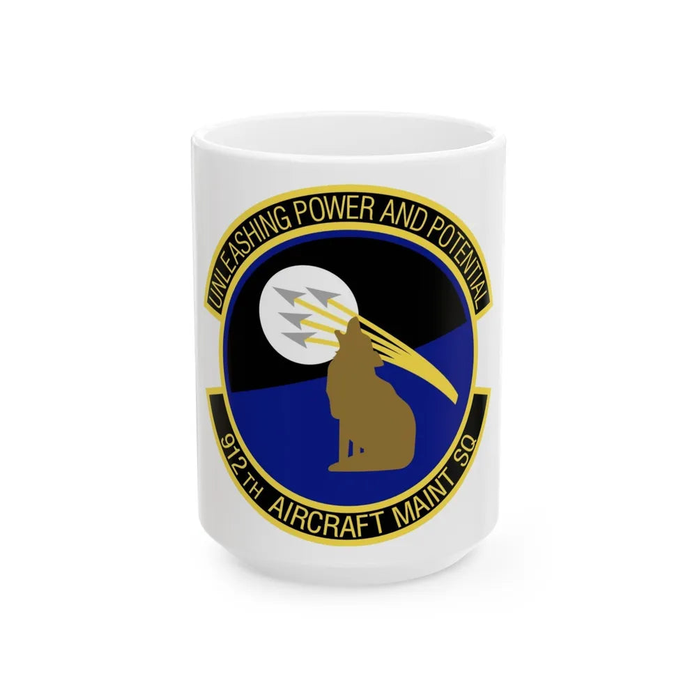 912th Aircraft Maintenance Squadron (U.S. Air Force) White Coffee Mug-15oz-Go Mug Yourself