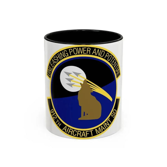 912th Aircraft Maintenance Squadron (U.S. Air Force) Accent Coffee Mug 11oz Black - Go Mug Yourself