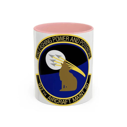 912th Aircraft Maintenance Squadron (U.S. Air Force) Accent Coffee Mug 11oz Pink - Go Mug Yourself