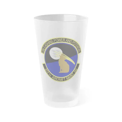 912th Aircraft Maintenance Squadron (U.S. Air Force) Frosted Pint Glass 16oz 16oz Frosted - Go Mug Yourself
