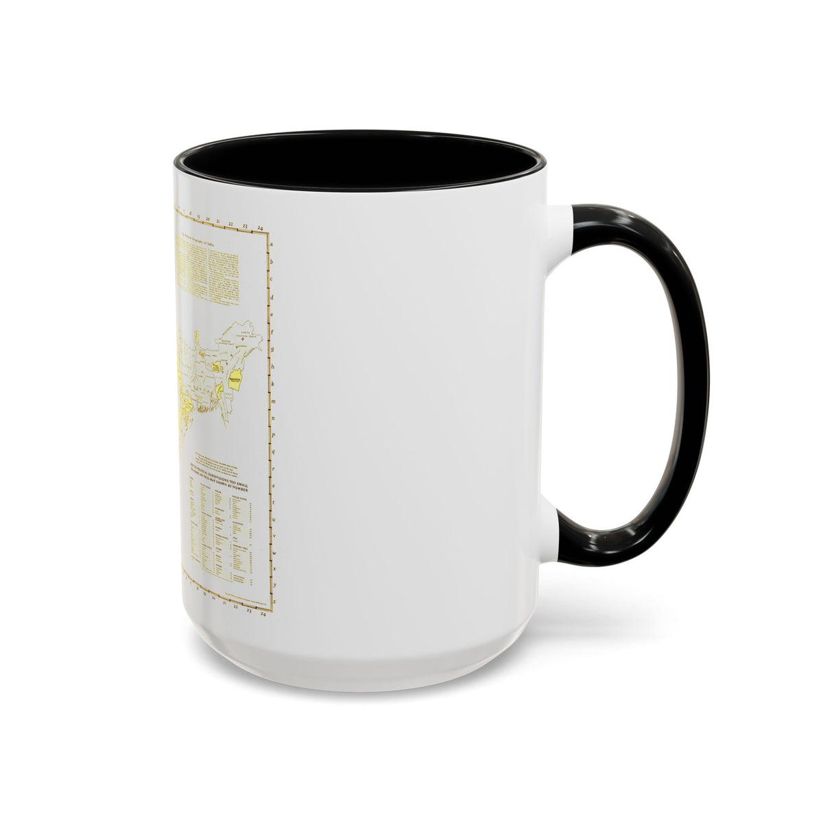 India - Political Subdivisions (1946) (Map) Accent Coffee Mug