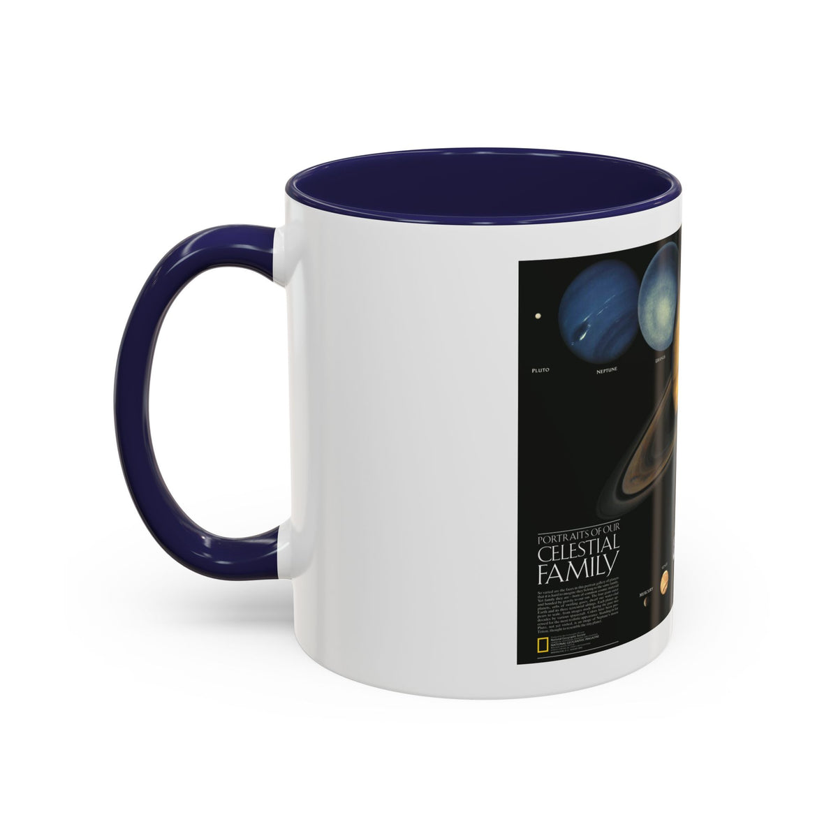Space - The Solar System - Our Celestial Family (1990) (Map) Accent Coffee Mug