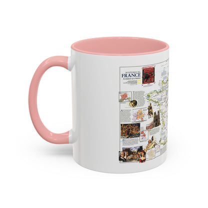 France- - Historical Evolution of a Nation (1989) (Map) Accent Coffee Mug