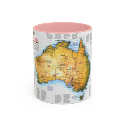 Australia - A Traveller's Look (1988) (Map) Accent Coffee Mug