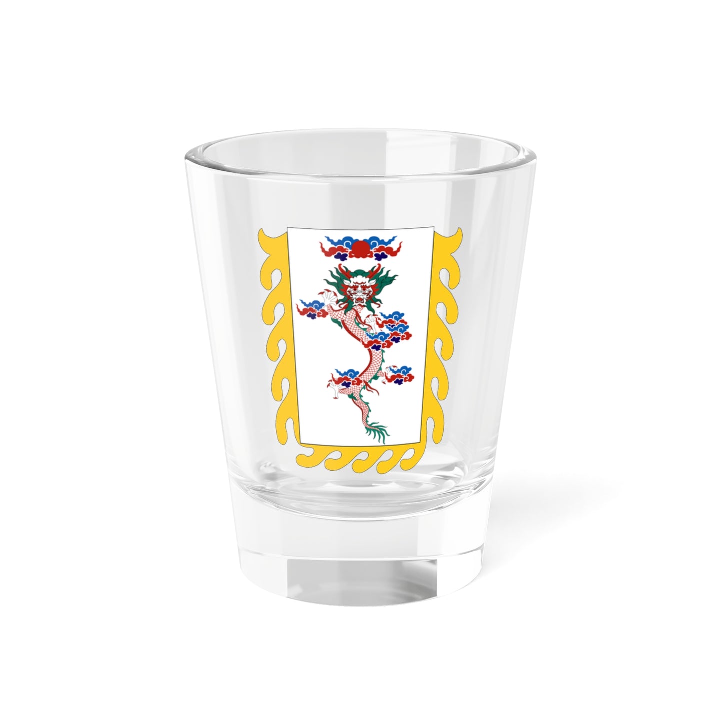 Dragon flag used by Du Wenxiu (China) Shot Glass 1.5oz