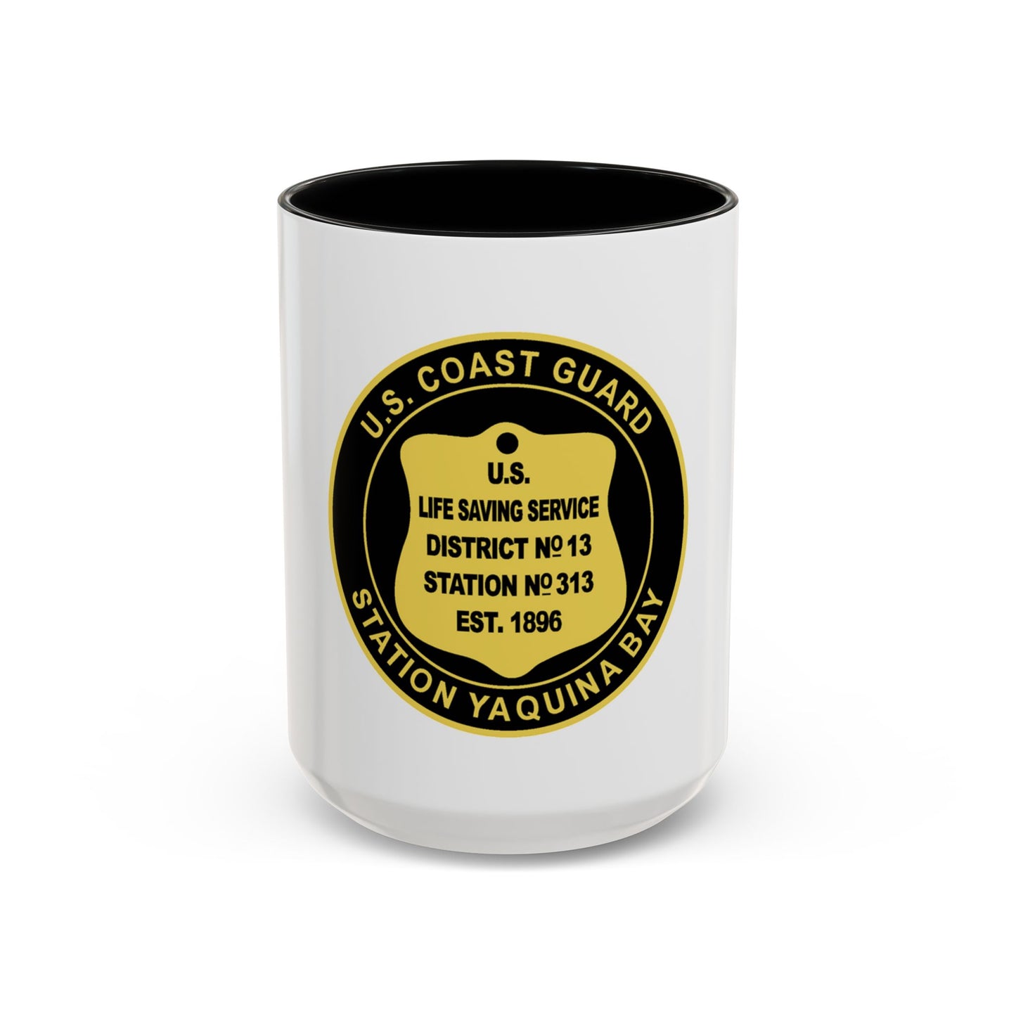USCG Station Yaquina Bay (U.S. Coast Guard) Accent Coffee Mug