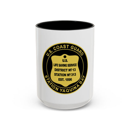 USCG Station Yaquina Bay (U.S. Coast Guard) Accent Coffee Mug
