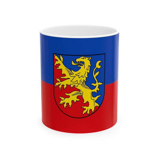 Drapeau de Rhein Lahn Kreis Allemagne - Tasse à café blanche