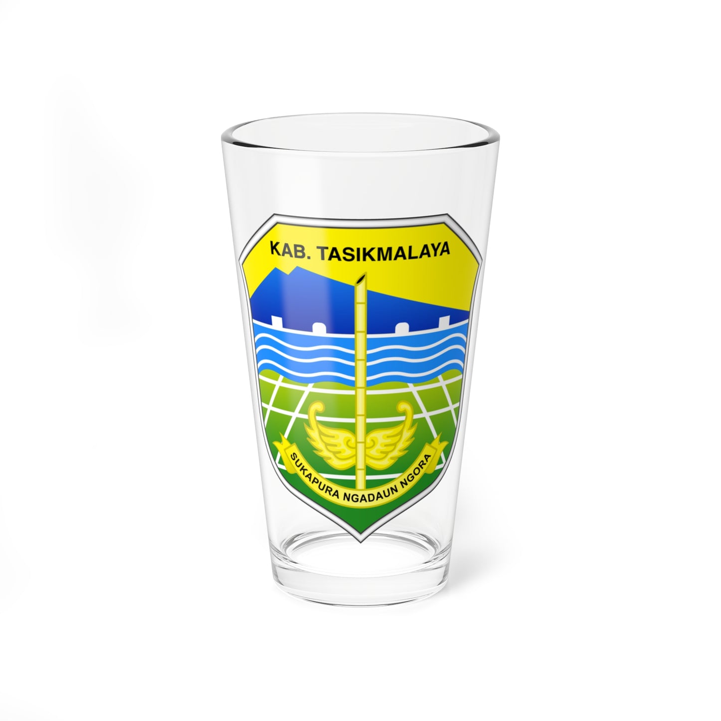Seal of Tasikmalaya Regency (Indonesia) (Coat of Arms) Pint Glass 16oz