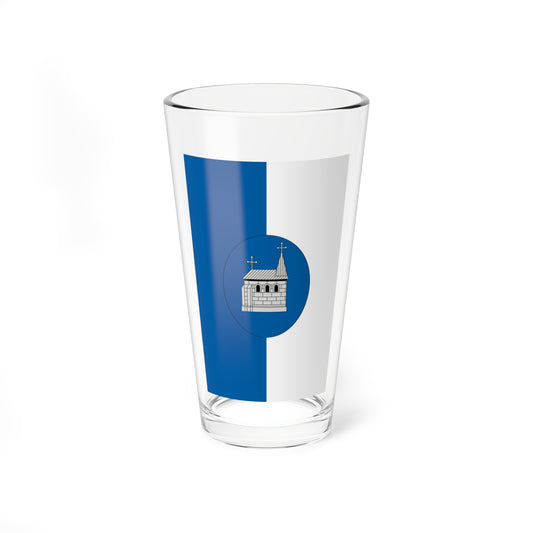 Flag of Budakeszi vertical (Hungary) Pint Glass 16oz