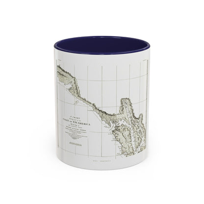 America - NorthWest Coast (1898) (Map) Accent Coffee Mug