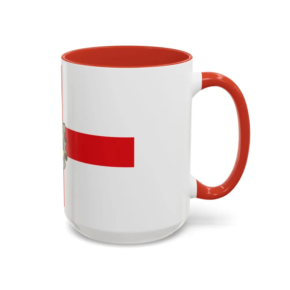 Flag of Huesca Spain - Accent Coffee Mug-Go Mug Yourself