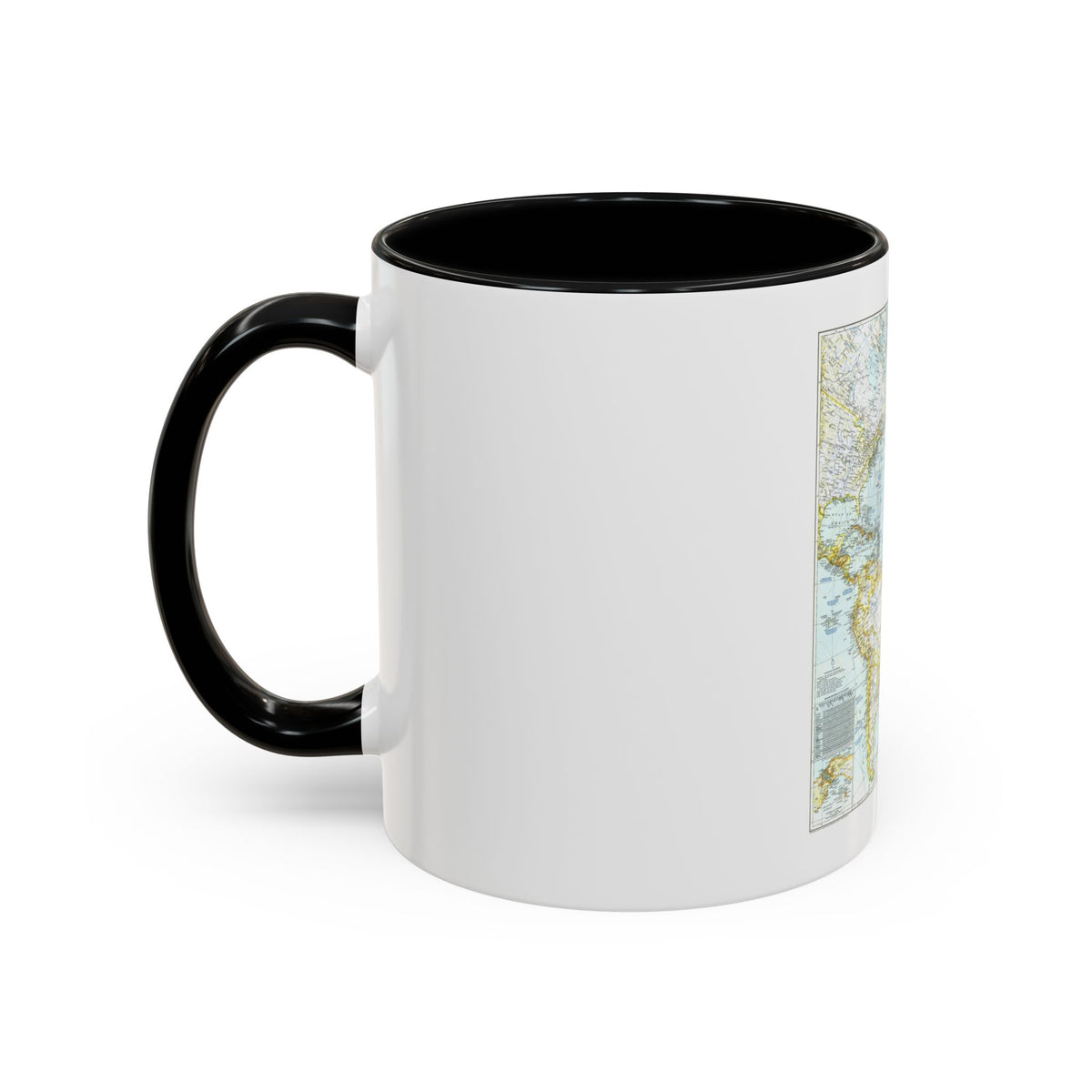 Atlantic Ocean (1941) (Map) Accent Coffee Mug