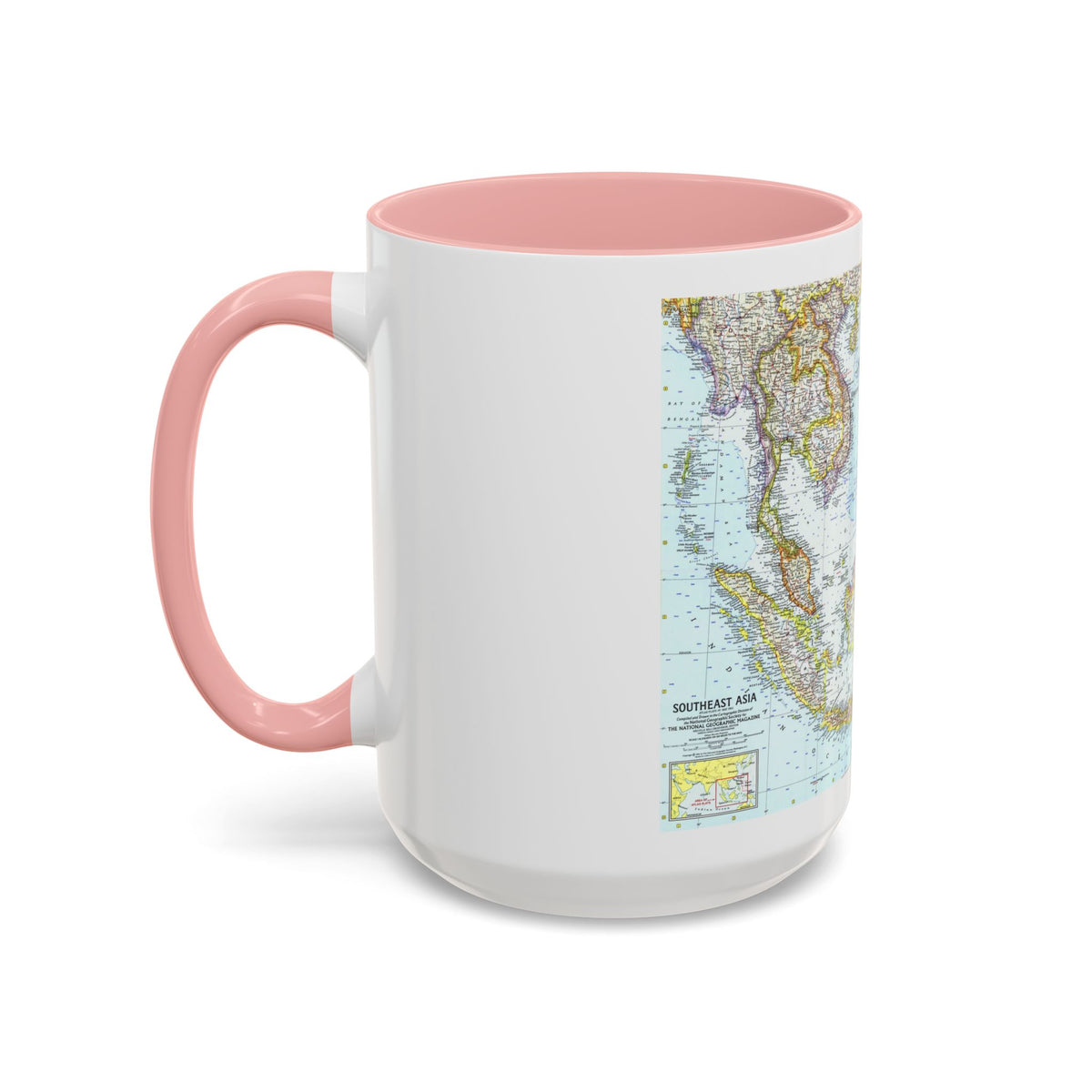 Asia - Southeast (1961) (Map) Accent Coffee Mug