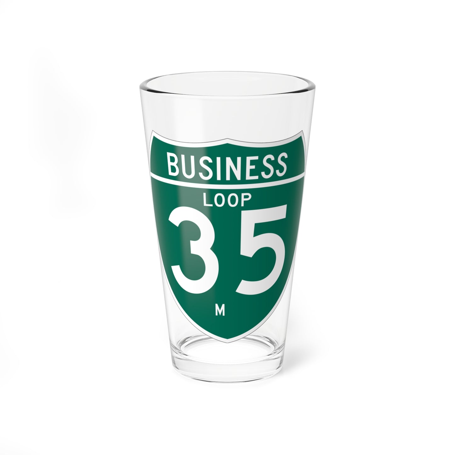 Business Interstate 35-M TX (Texas) (Road Sign) Pint Glss 16oz