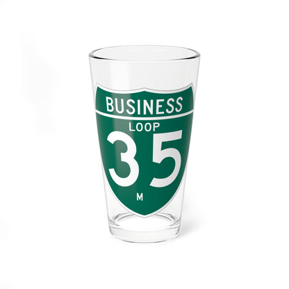 Business Interstate 35-M TX (Texas) (Road Sign) Pint Glss 16oz