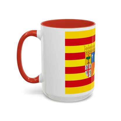 Flag of Aragon Spain - Accent Coffee Mug-Go Mug Yourself