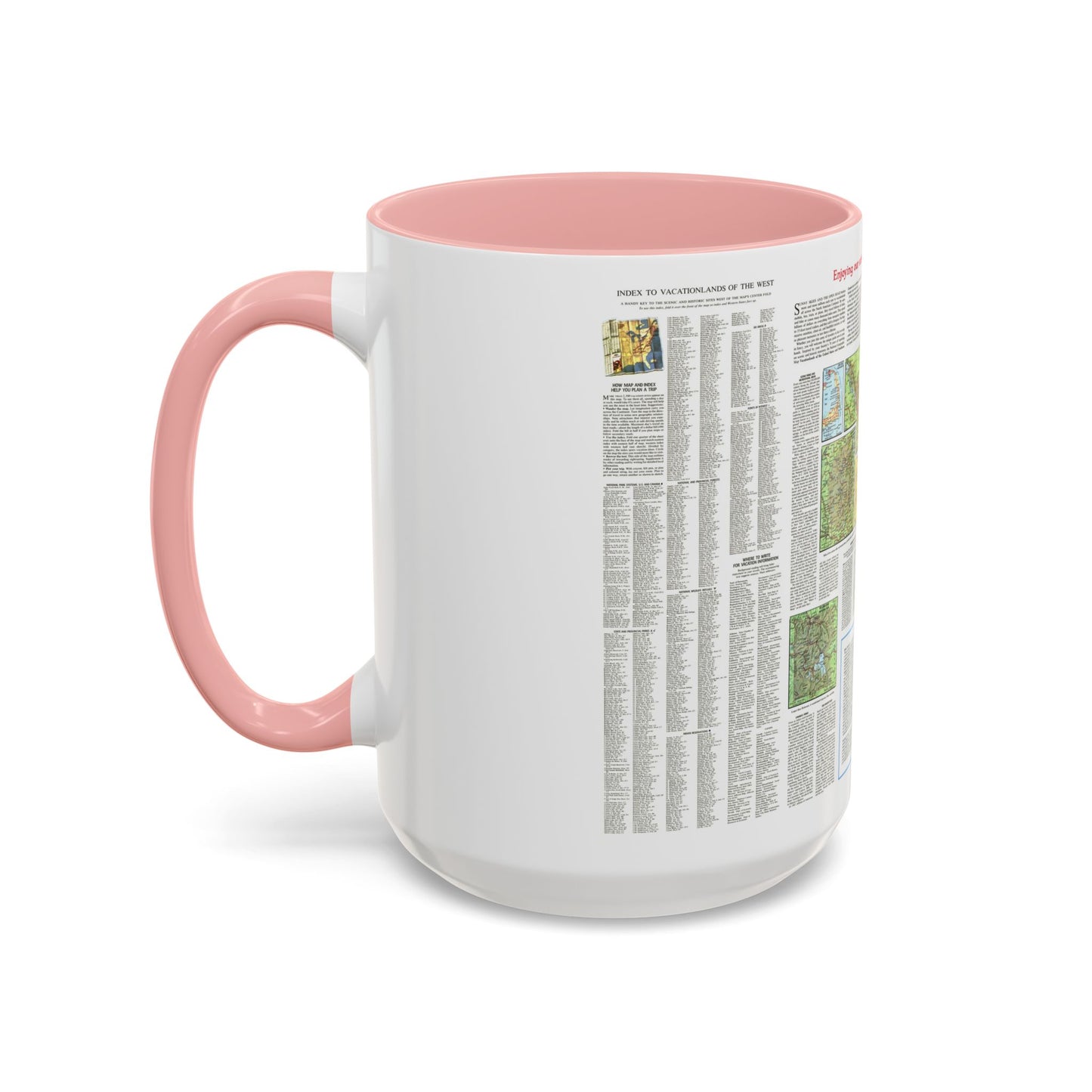 USA - Scenic Treasures and Historic Sites (1966) (Map) Accent Coffee Mug