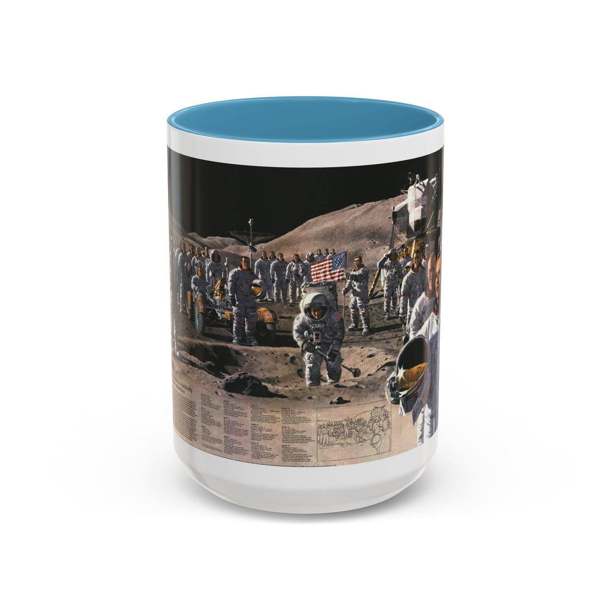 Space - Teammates in Mankind's Greatest Adventure (1973) (Map) Accent Coffee Mug