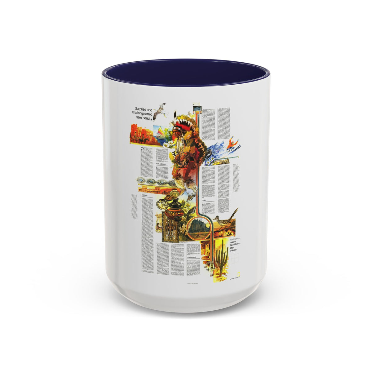 USA - Southwest 2 (1977) (Map) Accent Coffee Mug