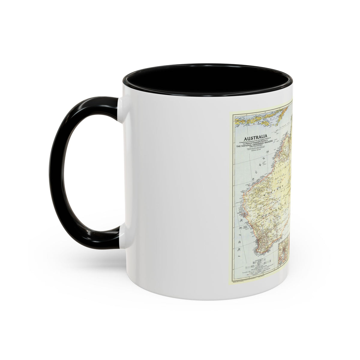 Australia (1948) (Map) Accent Coffee Mug