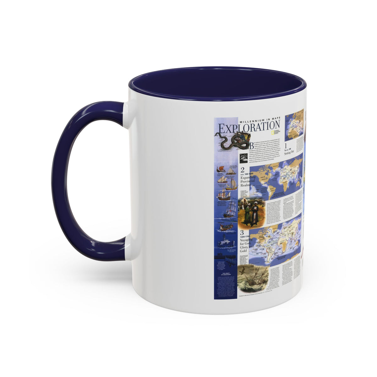 World Map - Exploration (1998) (Map) Accent Coffee Mug