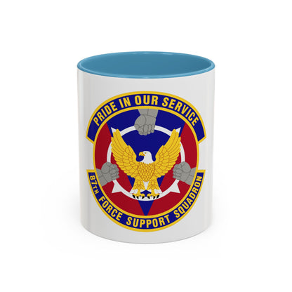 87 Force Support Squadron AMC (U.S. Air Force) Accent Coffee Mug