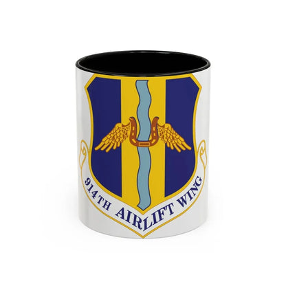 914th Airlift Wing (U.S. Air Force) Accent Coffee Mug 11oz Black - Go Mug Yourself