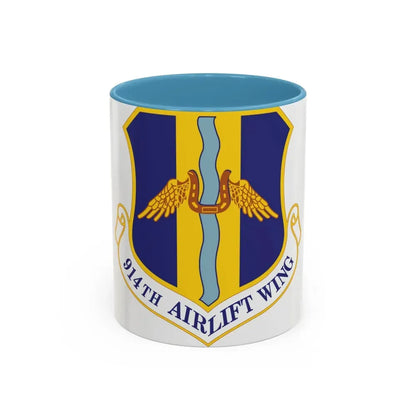 914th Airlift Wing (U.S. Air Force) Accent Coffee Mug 11oz Light Blue - Go Mug Yourself