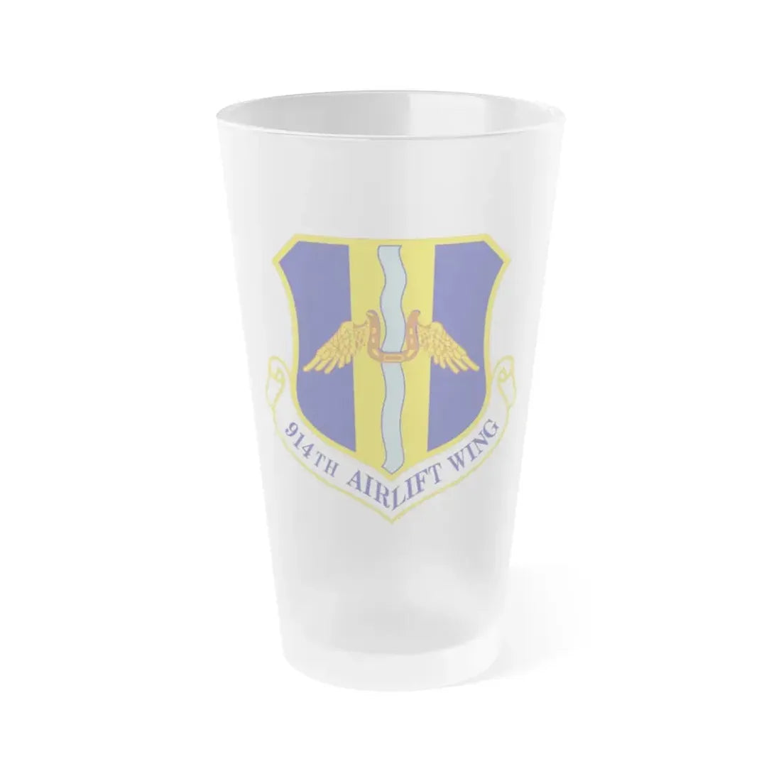 914th Airlift Wing (U.S. Air Force) Frosted Pint Glass 16oz 16oz Frosted - Go Mug Yourself