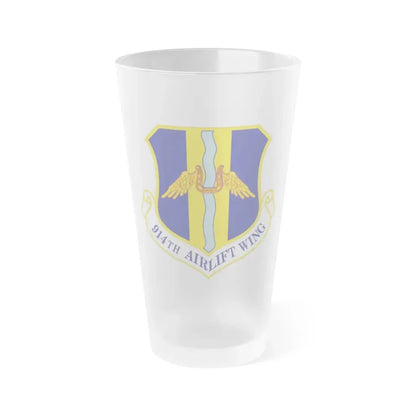 914th Airlift Wing (U.S. Air Force) Frosted Pint Glass 16oz 16oz Frosted - Go Mug Yourself