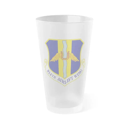 914th Airlift Wing (U.S. Air Force) Frosted Pint Glass 16oz 16oz Frosted - Go Mug Yourself