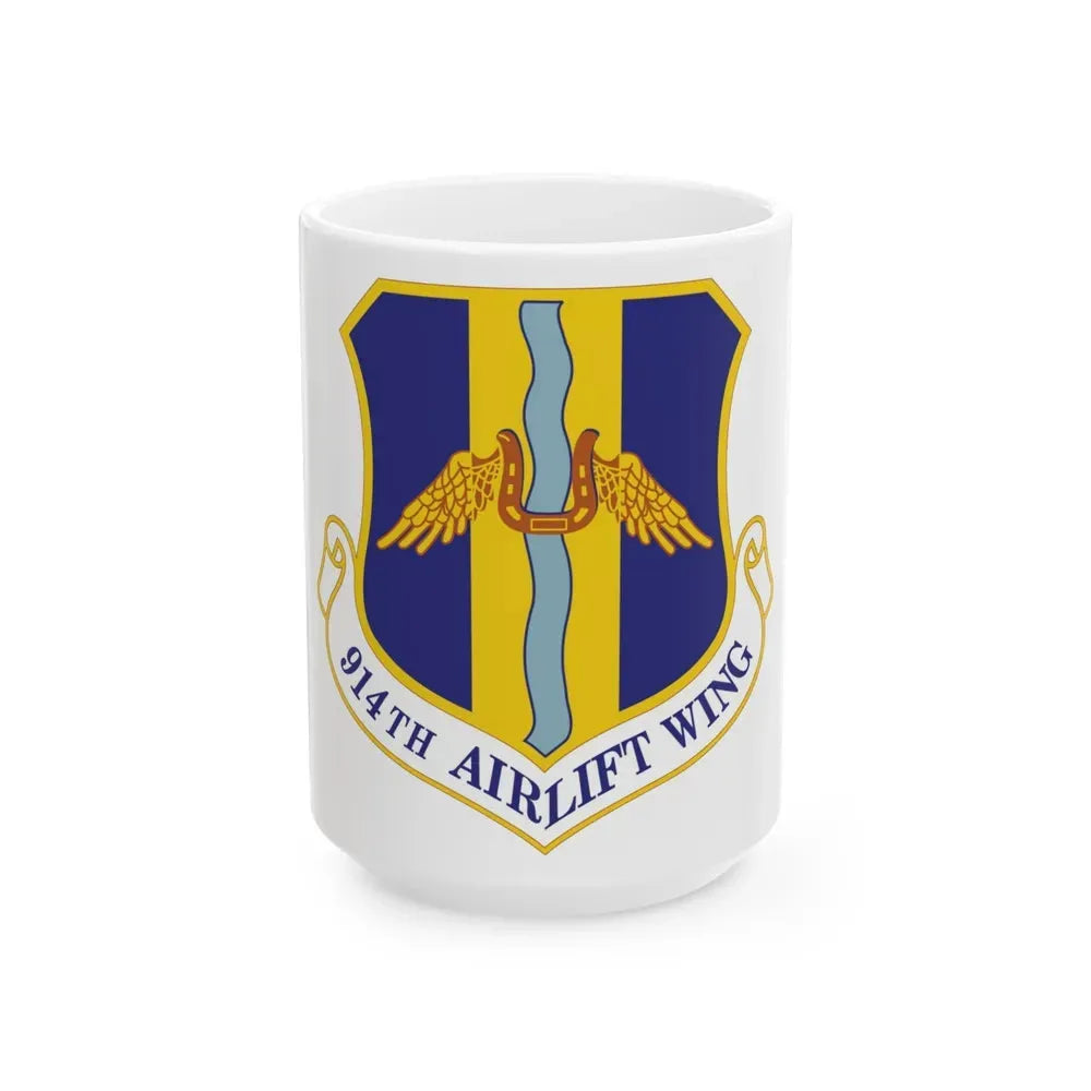914th Airlift Wing (U.S. Air Force) White Coffee Mug 15oz - Go Mug Yourself