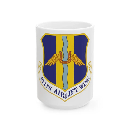 914th Airlift Wing (U.S. Air Force) White Coffee Mug 15oz - Go Mug Yourself