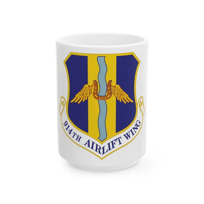 914th Airlift Wing (U.S. Air Force) White Coffee Mug 15oz - Go Mug Yourself