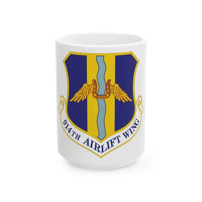 914th Airlift Wing (U.S. Air Force) White Coffee Mug 15oz - Go Mug Yourself