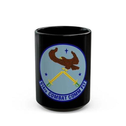 914th Combat Communications Flight (U.S. Air Force) Black Coffee Mug-15oz-Go Mug Yourself